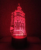 3d-светильник Винница Башня, 3д-ночник, несколько подсветок (на батарейке), подарок из Винницы