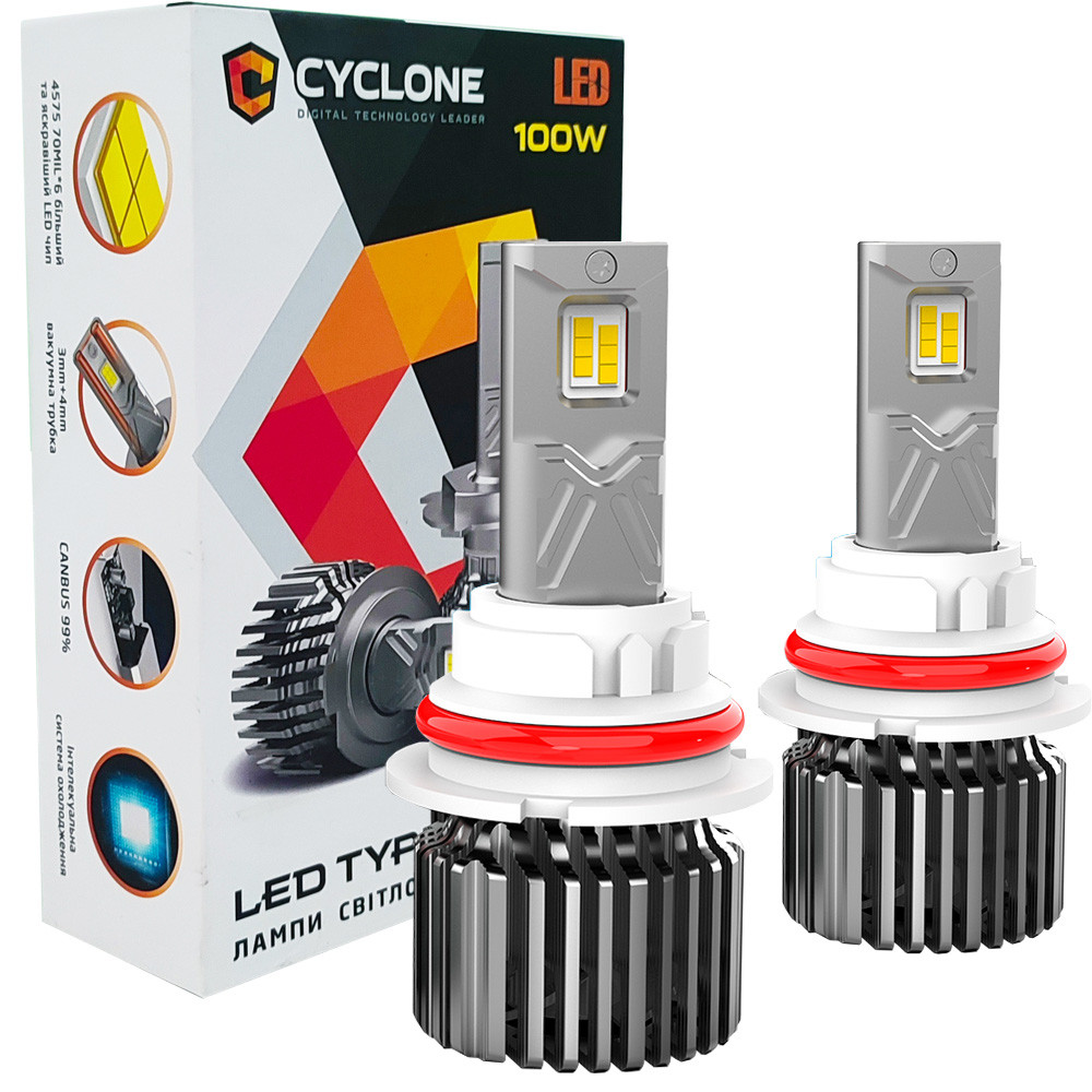 Лампа світлодіодна для фар CYCLONE LED 9007 5700K 18000LM  TYPE 41 2 шт комплект