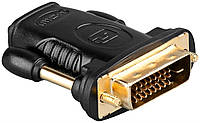 Перехідник моніторний Goobay HDMI-DVI F M 24+1 Gold Moulded чорний (75.03.3907) MD, код: 7454650