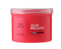 Маска-уход для защиты цвета жестких окрашенных волос Wella Professionals Invigo Color Brilliance, 500 мл