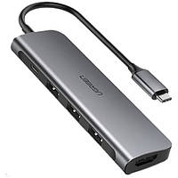 USB-хаб Ugreen USB-C to 3xUSB 3.0/1xHDMI/1xUSB-C (CM136/50209) [35486]