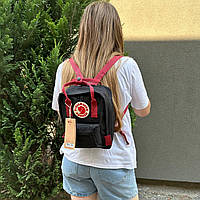 Зручний жіночий рюкзак у чорному кольорі для прогулянок, роботи, навчання та подорожей Kanken міцний