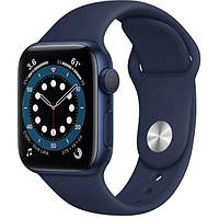 Смарт-часы Apple Watch Series 6 GPS 40mm Blue Aluminum Case w. Deep Navy Sport B. (MG143) [50372]