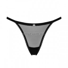 Прозорі стринги з мереживом Obsessive Celia Noir thong ML