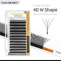 Ресницы Nagaraku (4D) - изгиб C 0.07 MIX (8-15мм) Нагараку пучки микс