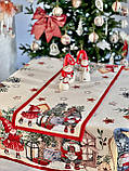 Доріжка раннер на стіл Новорічна 45x180 см., гобелен, фото 7