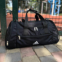 Легка дорожня текстильна сумка з принтом бренда ADIDAS, невелика, якісна з ручками для перенесення