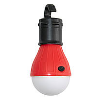 Портативна лампочка на батарейках 3хААА Чорно-червона кемпінгова лампа, ліхтар у намет