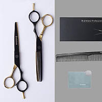 Перукарські ножиці для стрижки волосся комплект із гребінцем 6 дюймів Brainbow BHT0756