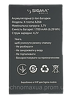 Аккумулятор (АКБ, батарея) Sigma X-treme AZ68 (Li-ion 3.7V 1700mAh)