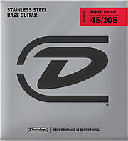 Струны для бас-гитары Dunlop DBSBS45105 Super Bright Steel Bass Strings Light 45 105 OB, код: 6555835
