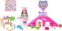 Игровой набор кукла Барби Челси Скейт парк Barbie Dreamtopia Chelsea Skate Ramp HJY35