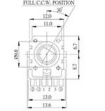 Потенціометр ALPHA B10k 18mm noMID, фото 7