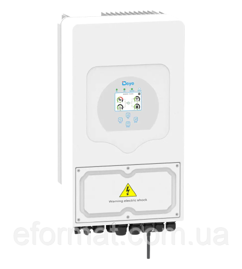 Гібридний інвертор SUN-6K-SG03LP1-EU DEYE WIFI (6 KW, 1 ФАЗА, 2 MPPT)