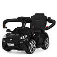 Електромобіль-толокар з батьківською ручкою в стилі Lamborghini (чорний колір), фото 2