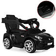 Електромобіль-толокар з батьківською ручкою в стилі Lamborghini (чорний колір), фото 6