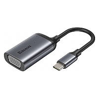 USB-хаб Baseus Enjoyment Series Type-C to VGA+PD HUB Convertor CAHUB-O0G Серый FG, код: 6596619