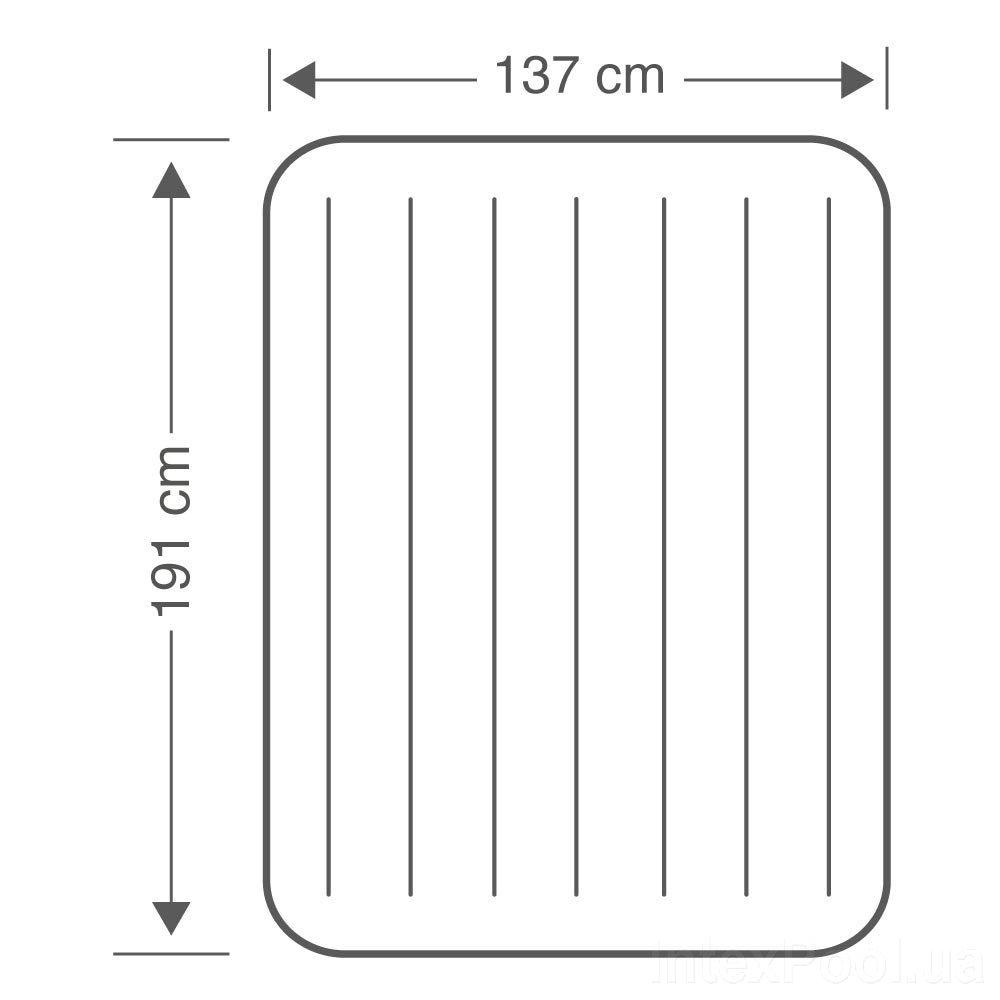 Надувной матрас Полуторный Intex 64758-2, 137 x 191 x 25 см, с двумя подушками, насосом IO, код: 2404909 - фото 5 - id-p1965182447