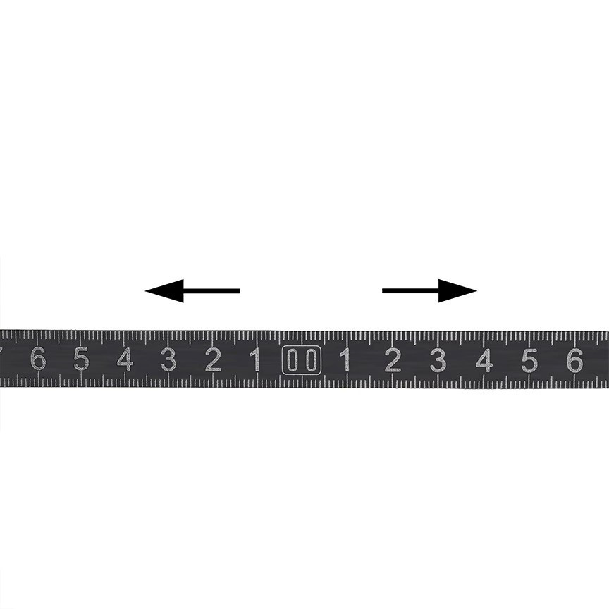 Лінійка з метричною шкалою самоклеюча 6 метрів, нержавіюча сталь (3-0-3), фото 1