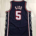 Чоловіча синя баскетбольна майка Кід 5 Нью Джерсі Kidd New Jersey 2006-2007 Hardwood Classics, фото 2