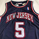 Чоловіча синя баскетбольна майка Кід 5 Нью Джерсі Kidd New Jersey 2006-2007 Hardwood Classics, фото 6