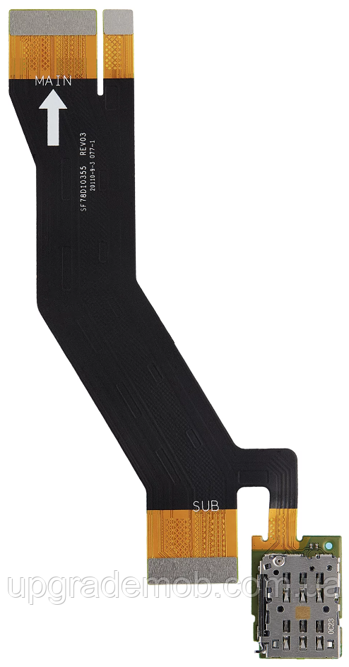 Шлейф Motorola XT2153-1 Edge 20 Pro міжплатний на дисплей модуль тачскрин із роз'ємом Sim-карти оригінал, фото 1