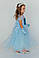Сукня в стилі Принцеси Ельзи зі шлейфом і коротким рукавом, фото 3