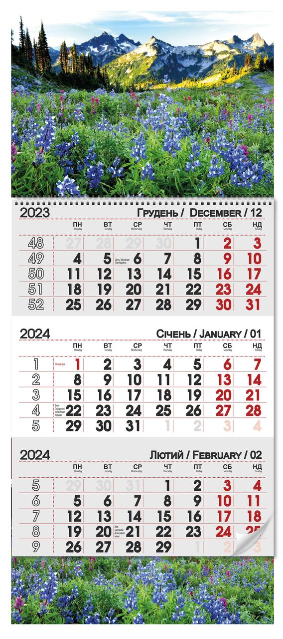Настенные квартальные календари 2024 "Живописные виды" - фото 1 - id-p1965274934