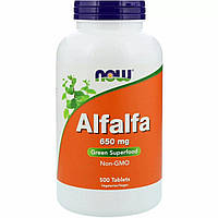 Люцерна NOW Foods Alfalfa 650 mg 500 Tabs FG, код: 7693337