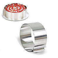 Универсальная раздвижная форма-кольцо для выпечки Stenson Серебристый FE, код: 2606681