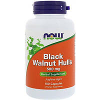 Черный орех NOW Foods Black Walnut 500 mg 100 Caps GM, код: 7518267