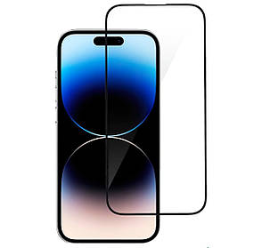 Захисне скло 9D для iPhone 15 / 16 Black, фото 1