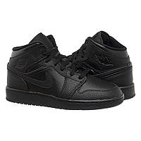 Кроссовки женские Jordan 1 Mid (Gs) Black (554725-091) 40 Черный MD, код: 7817577