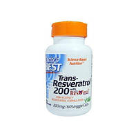 Ресвератрол Doctor's Best Trans-Resveratrol 200 mg 60 Veg Caps FE, код: 7670841