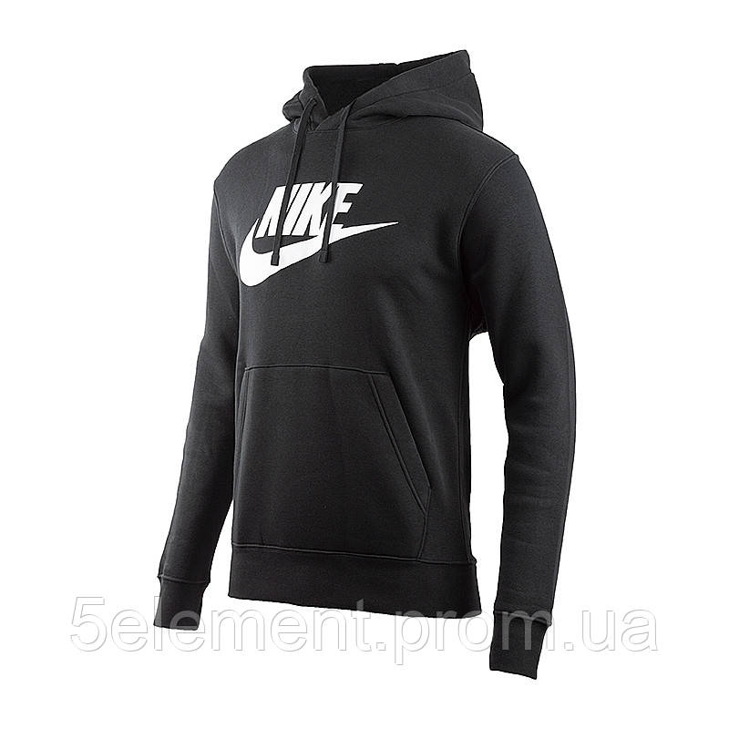 Nike club sales hoodie black