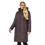 Жіноче демісезонне пальто Li-128, розміри 50-66, ліловий, фото 5