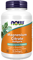 Now магний цитрат, глицинат, малат now foods magnesium citrate 90 softgels glycinate, malate