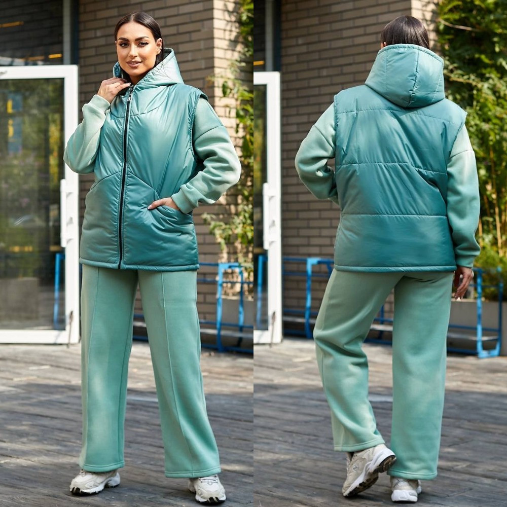 Теплий спортивний костюм-двійка Розміри: 42-44, 46-48, 50-52, фото 1