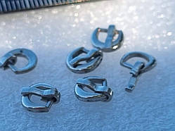 Пряжка, колір - срібло, 6*6 мм №34