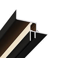 Профіль тіньового шва 20 мм, 3м, чорний, LED