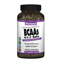 Аминокислота BCAA Bluebonnet Nutrition BCAAs 120 Veg Caps GM, код: 7778876