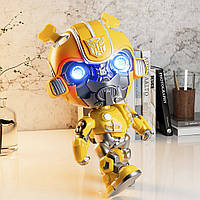 Робот трансформер Бамблбі Джміль 8 звукових ефектів світловий ефект 10 см  Жовтий