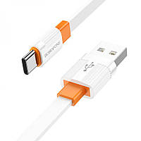 Кабель Borofone BX89 Union USB-A to Type-C сила тока до 3A Бело-оранжевый IO, код: 8024604