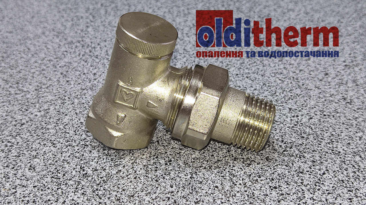 Кран Радиаторный Отсечной (обратка), 1/2" Угловой, HERZ RL-1 — в ...