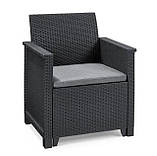Набір пластикових меблів Keter Emma ІІ Set 246158 графіт, фото 3
