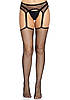 Панчохи чорні в сітку Leg Avenue Net stockings with garter belt Black O/S, фото 3