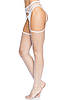 Панчохи білі в сітку Leg Avenue Net stockings with garter belt White O/S, фото 4