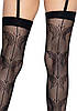 Чулки черные Leg Avenue butterfly backseam thigh highs Black O/S, фото 4