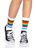 Шкарпетки жіночі білі Leg Avenue Pride crew socks Rainbow, фото 3