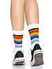 Шкарпетки жіночі білі Leg Avenue Pride crew socks Rainbow, фото 4